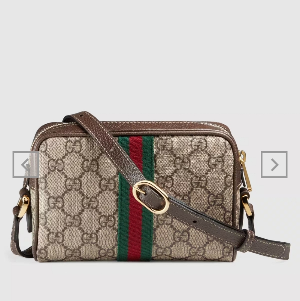 🎉2X HP🎊 Authentic Gucci Ophidia GG Supreme Mini Bag - Picture 5 of 11